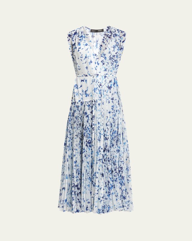 Pat Printed Crinkle Chiffon Dress